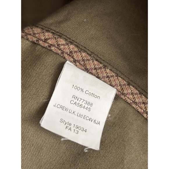 J. Crew Field Jacket Dark Olive Green Small Preppy Army Outdoor - Picture 10 of 11